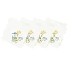 Wildflowers Border Dinner Napkins, Set of 4