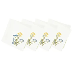 Wildflowers Border Dinner Napkins, Set of 4