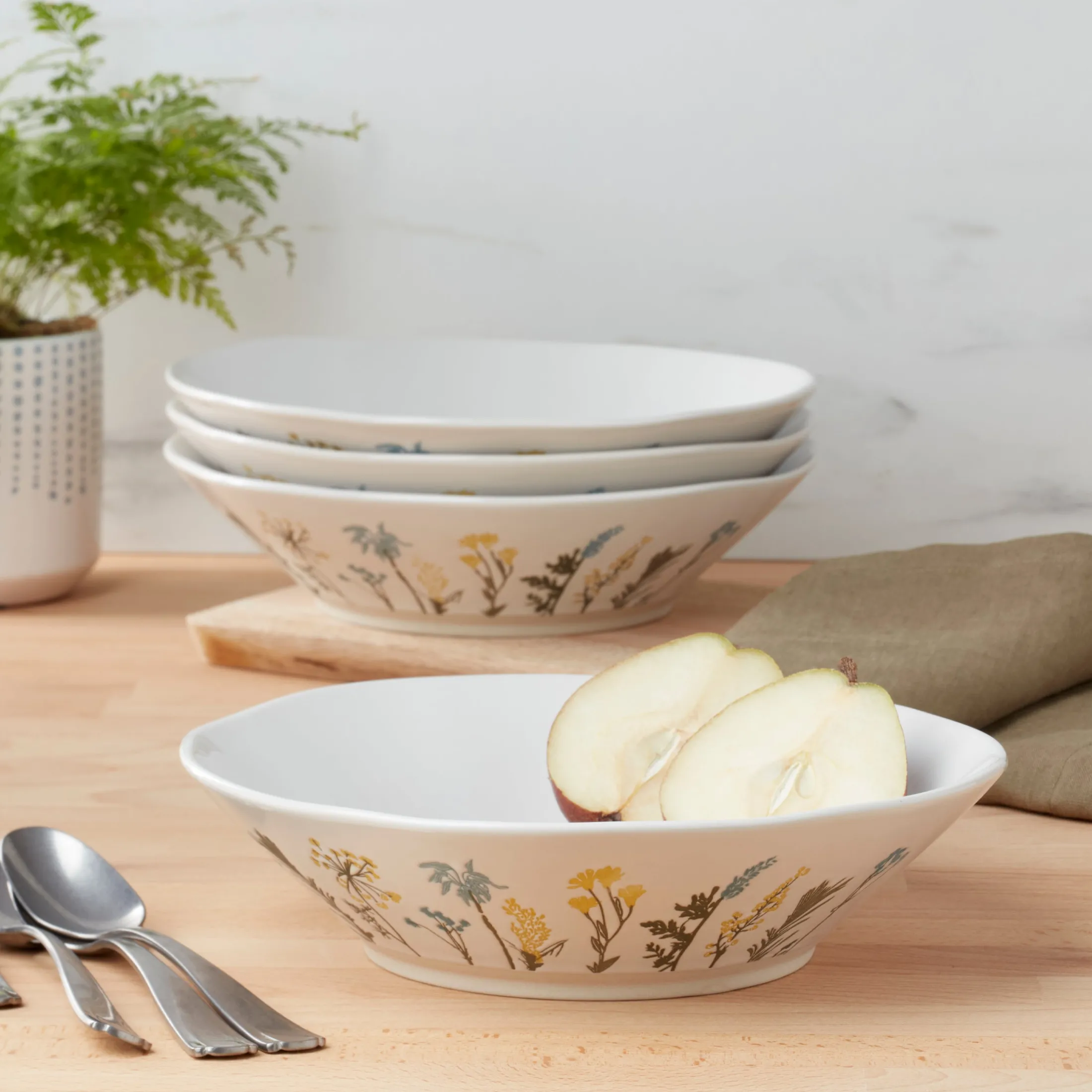 Wildflowers Dinner Bowls, Set of 4