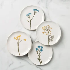 Wildflowers Tidbit Plates, Set of 4