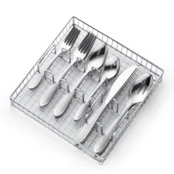 Yardena Sand 42-Piece Flatware Set with Storage Caddy