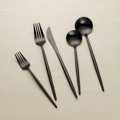 Zephyr Black Mirror 45-Piece Flatware Set
