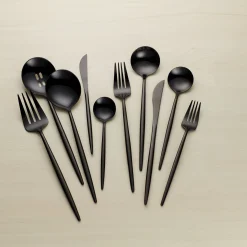 Zephyr Black Mirror 45-Piece Flatware Set